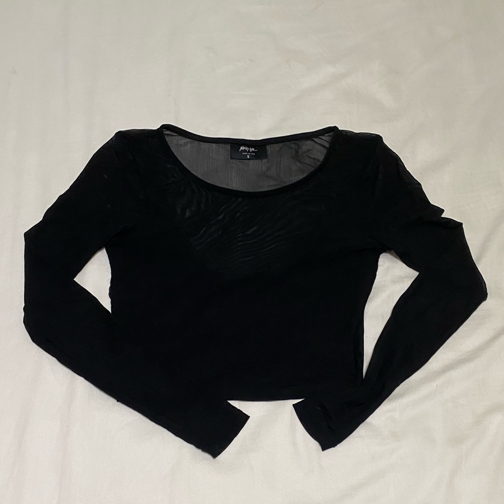 Cropped Nasty Gal Mesh Tank Top